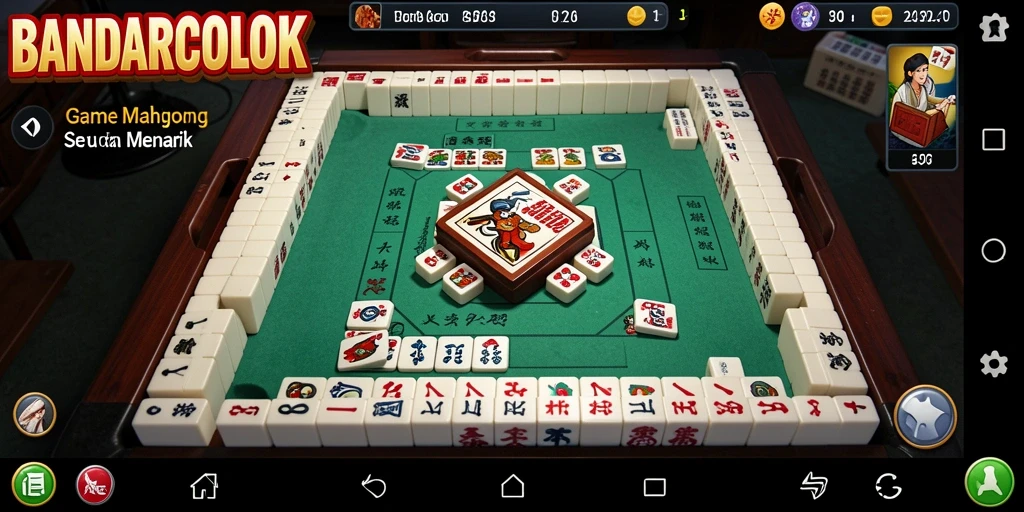 Tampilan gameplay Mahjong yang menarik dalam BANDARCOLOK.