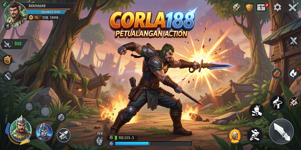 Tampilan gameplay menegangkan dalam CORLA188, aksi seru tanpa henti.