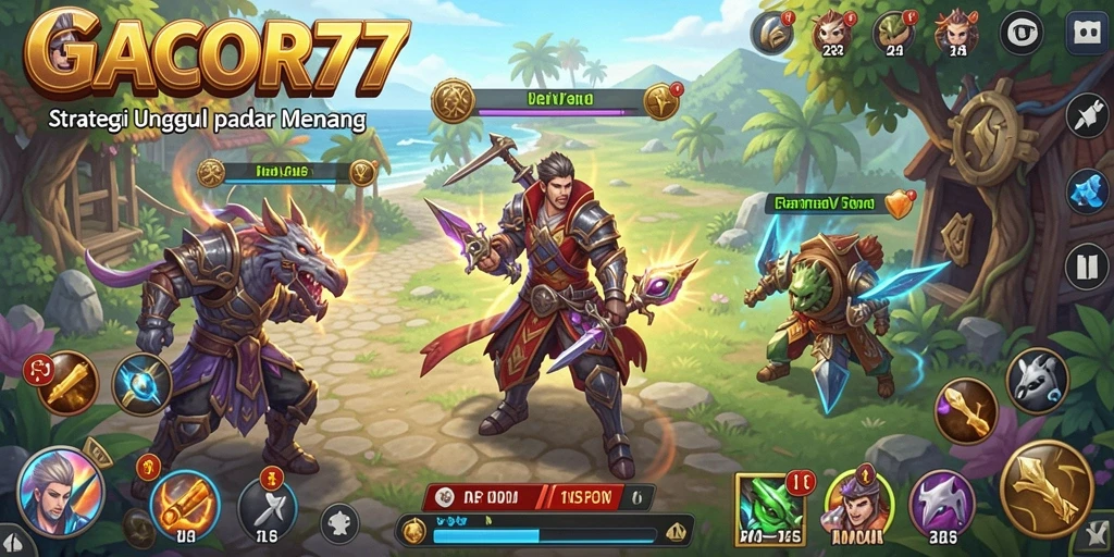 Tampilan gameplay GACOR77 yang penuh strategi dan aksi.