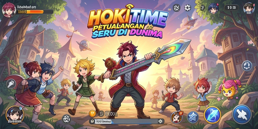 Tangkapan layar HOKITIME menunjukkan aksi seru di dunia anime.