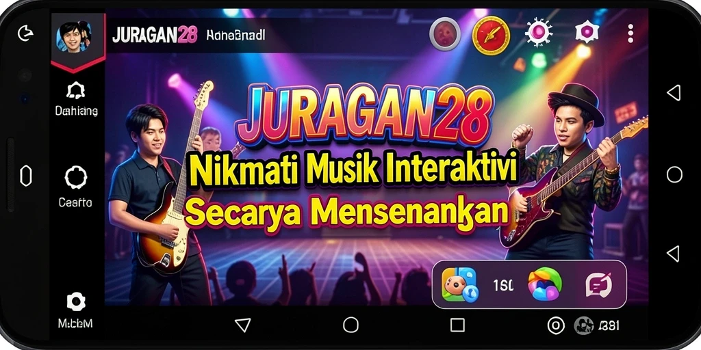Tampilan gameplay <strong>JURAGAN28</strong> yang menampilkan interaksi musik yang seru.