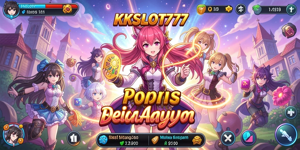 Gameplay KKSLOT777 yang penuh warna dan karakter ikonik Anime.