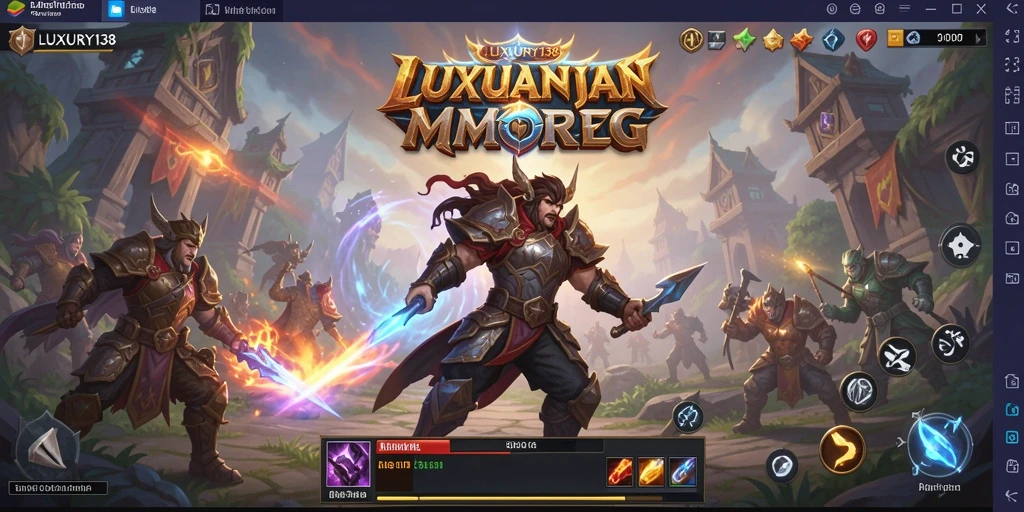 Screenshot gameplay LUXURY138 menampilkan petualangan seru di dunia fantasi.