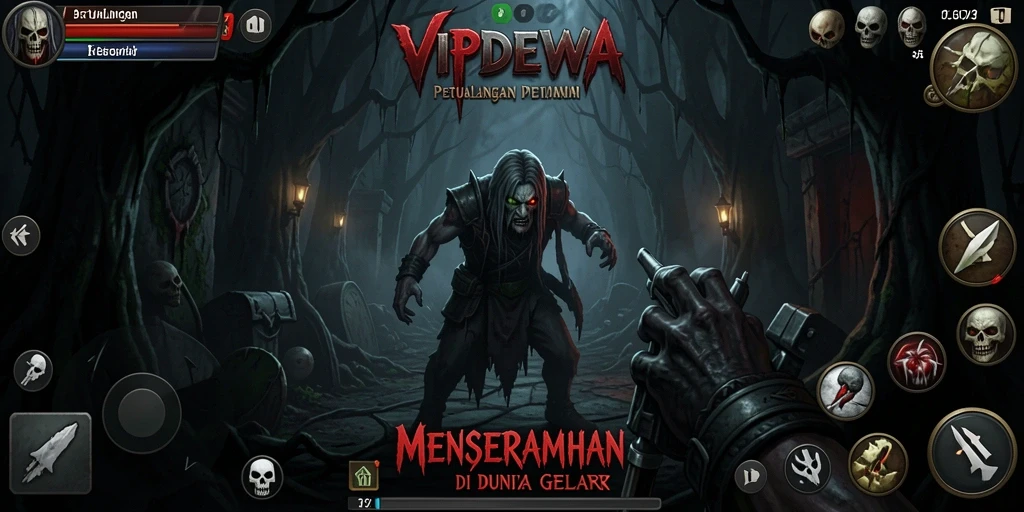 Screenshot menampilkan momen mencekam dari gameplay VIPDEWA.
